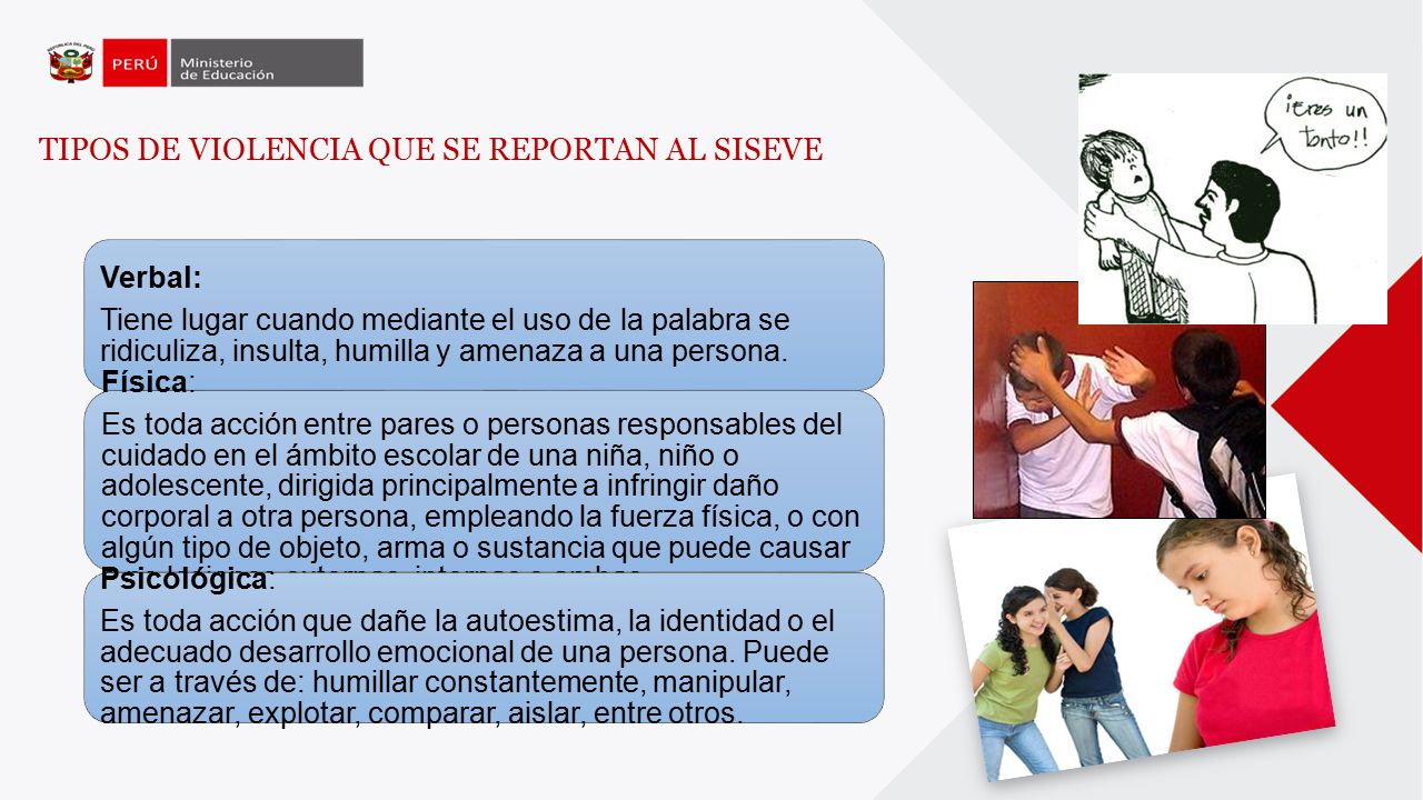 TIPOS DE VIOLENCIA QUE SE REPORTAN AL SISEVE