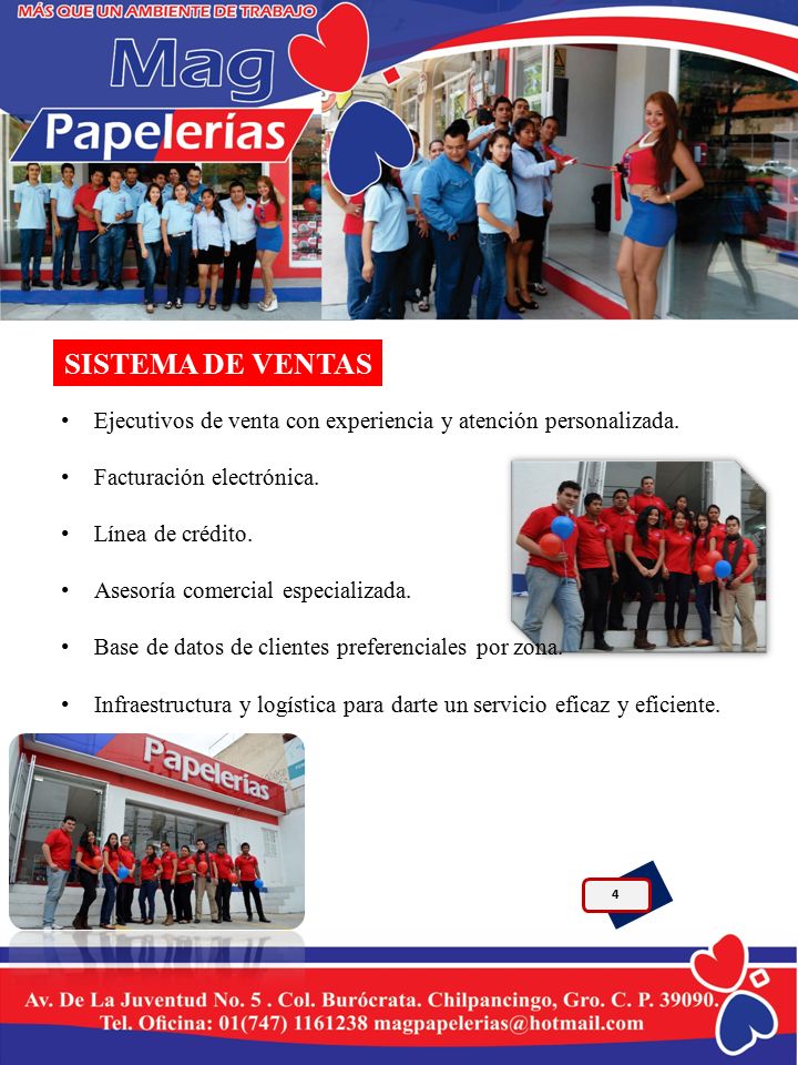 SISTEMA DE VENTAS Ejecutivos de venta con experiencia y atención personalizada. Facturación electrónica.