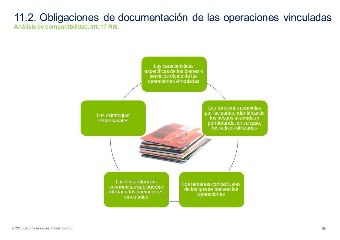 11.2. Obligaciones de documentación de las operaciones vinculadas Análisis de comparabilidad, art. 17 RIS.