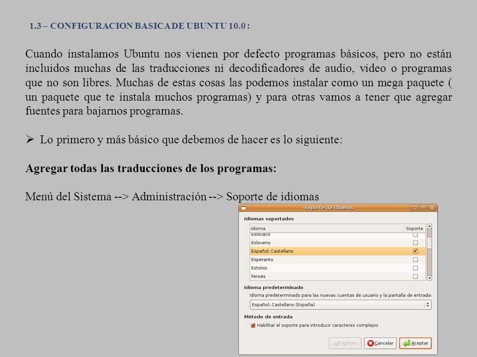 Lo primero y más básico que debemos de hacer es lo siguiente: