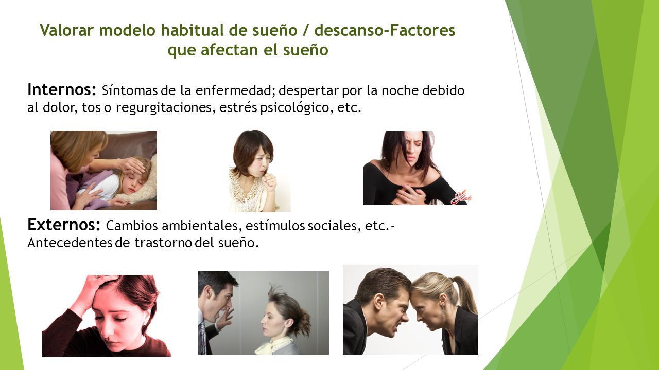 Valorar modelo habitual de sueño / descanso-Factores que afectan el sueño
