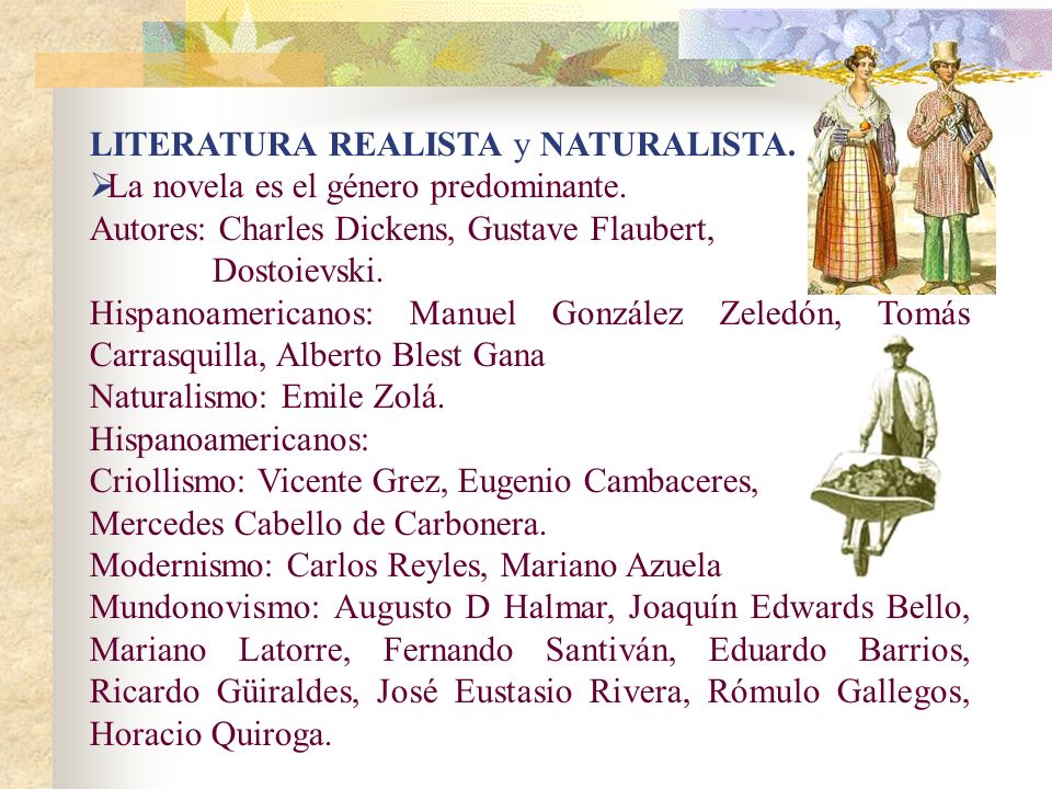 LITERATURA REALISTA y NATURALISTA.