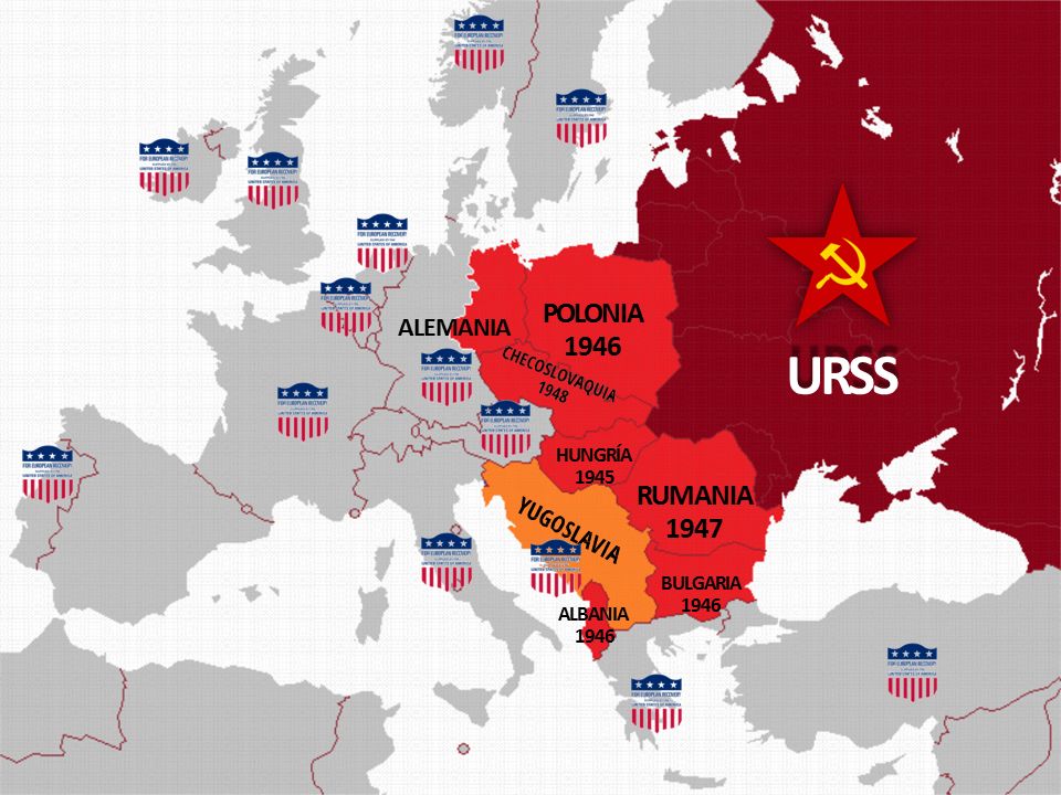 URSS POLONIA 1946 RUMANIA 1947 ALEMANIA HUNGRÍA 1945 BULGARIA 1946