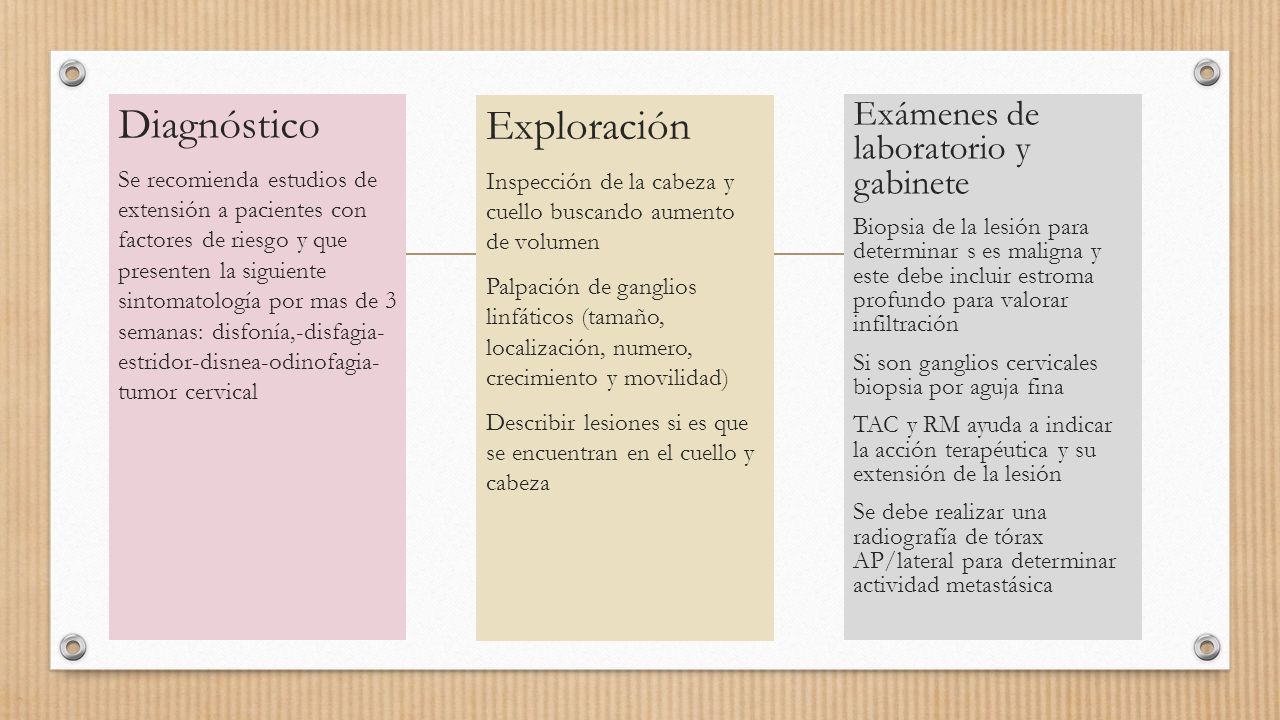 Diagnóstico Exploración Exámenes de laboratorio y gabinete