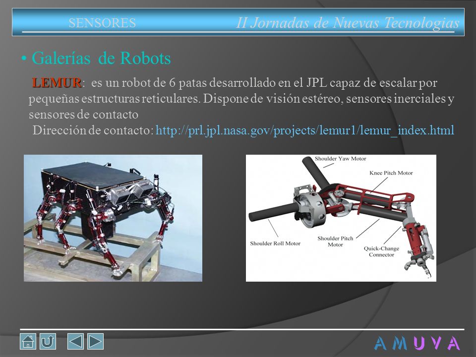 Galerías de Robots A M U V A II Jornadas de Nuevas Tecnologias