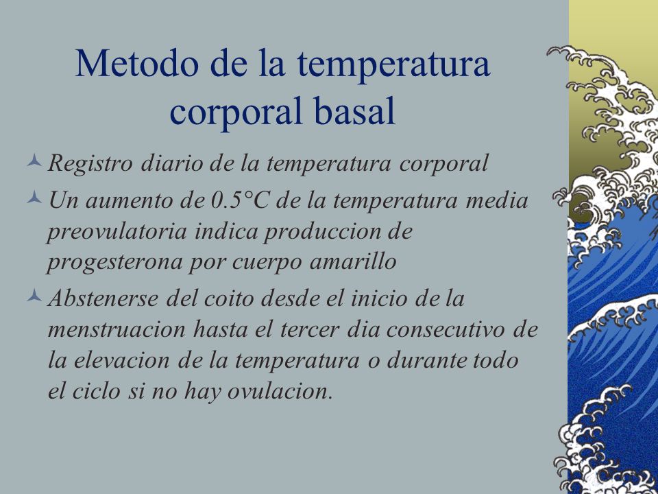 Metodo de la temperatura corporal basal