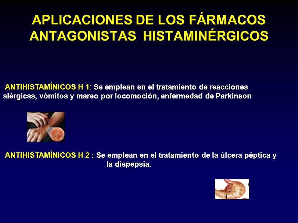 APLICACIONES DE LOS FÁRMACOS ANTAGONISTAS HISTAMINÉRGICOS