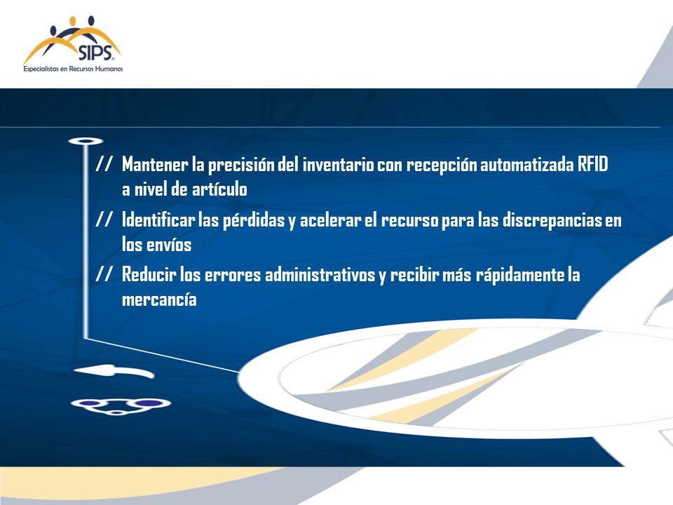 // Mantener la precisión del inventario con recepción automatizada RFID a nivel de artículo