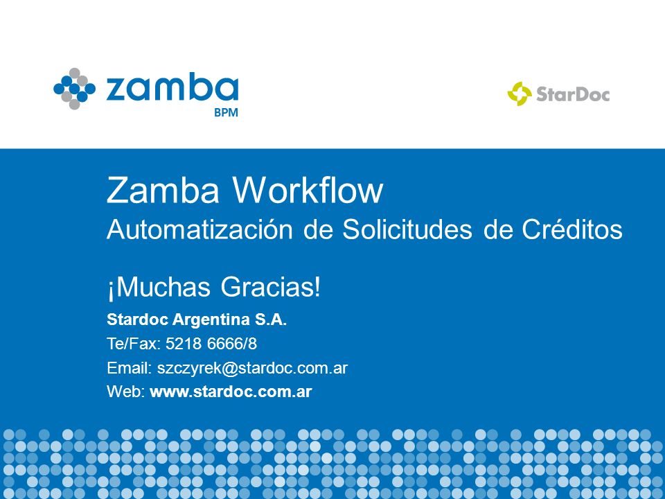 Zamba Workflow Automatización de Solicitudes de Créditos
