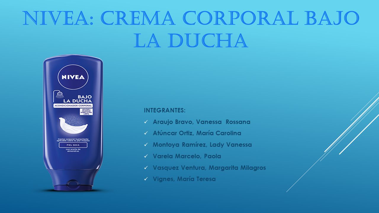 Nivea: crema corporal bajo la ducha