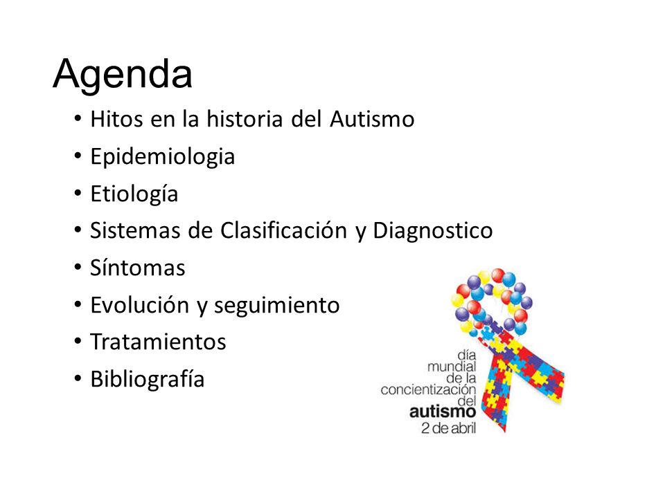 Agenda Hitos en la historia del Autismo Epidemiologia Etiología