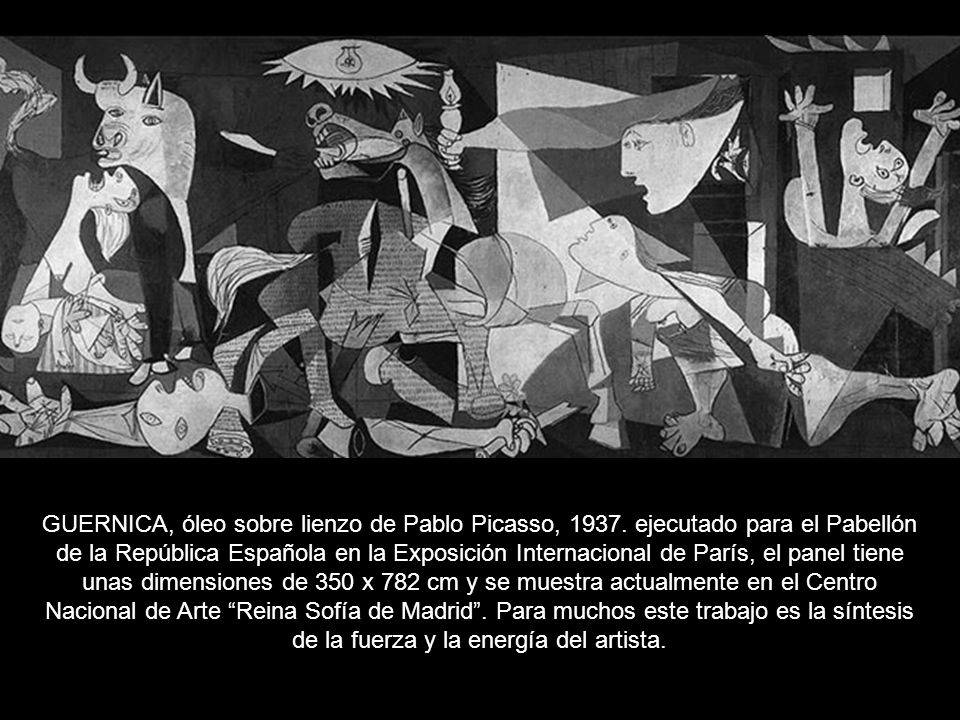 GUERNICA, óleo sobre lienzo de Pablo Picasso, 1937