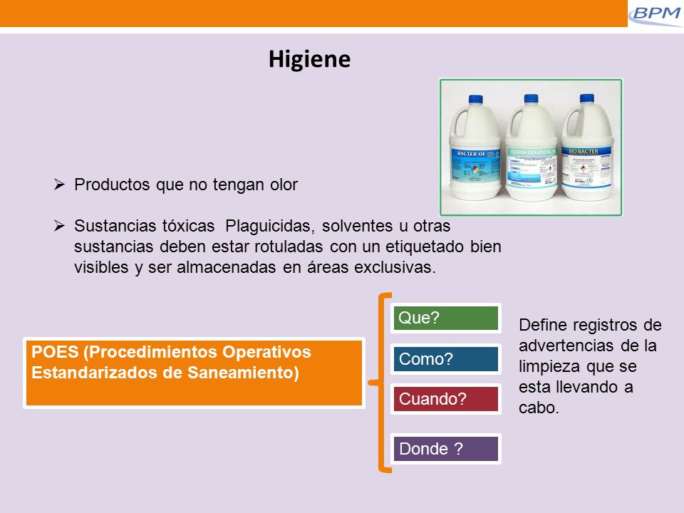 Higiene Productos que no tengan olor