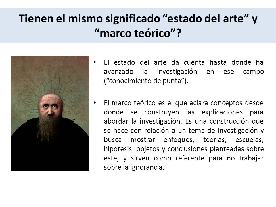 Tienen el mismo significado estado del arte y marco teórico