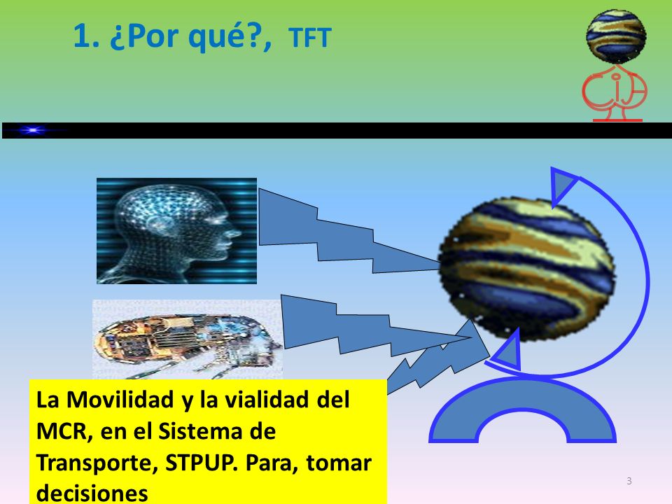 1. ¿Por qué , TFT La Movilidad y la vialidad del MCR, en el Sistema de Transporte, STPUP. Para, tomar decisiones.