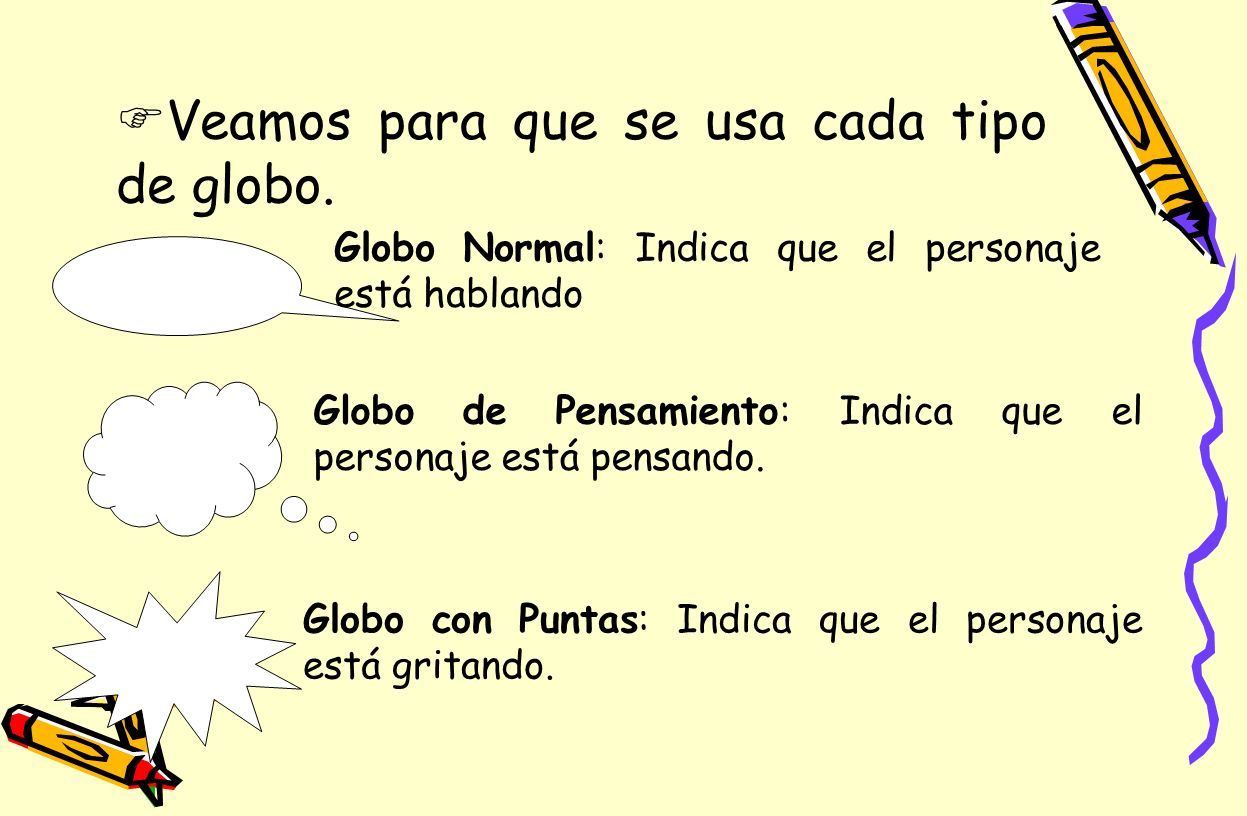 Veamos para que se usa cada tipo de globo.