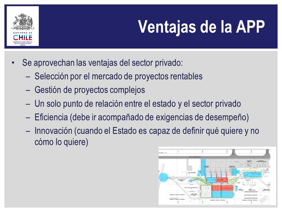 Ventajas de la APP Se aprovechan las ventajas del sector privado: