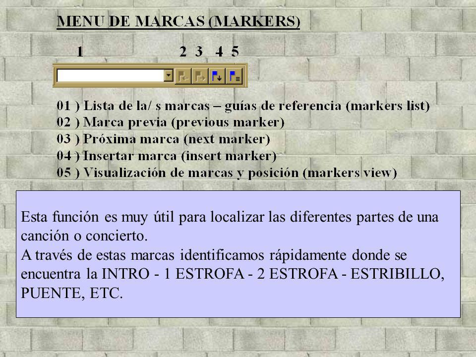 Esta función es muy útil para localizar las diferentes partes de una