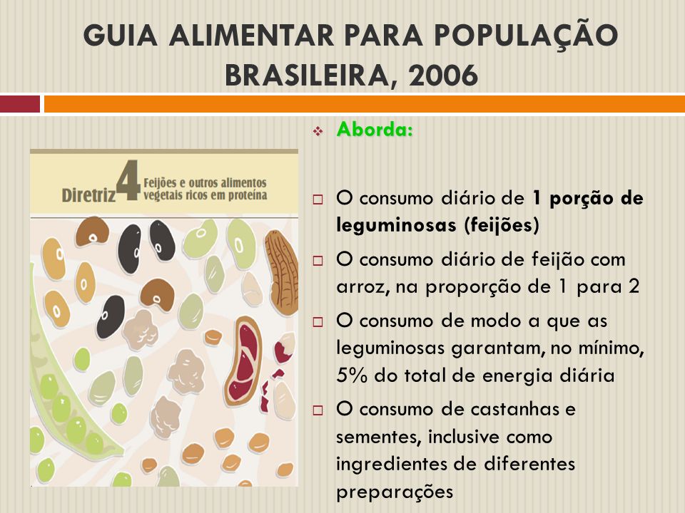 GUIA ALIMENTAR PARA POPULAÇÃO BRASILEIRA, 2006