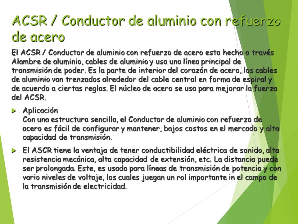 ACSR / Conductor de aluminio con refuerzo de acero