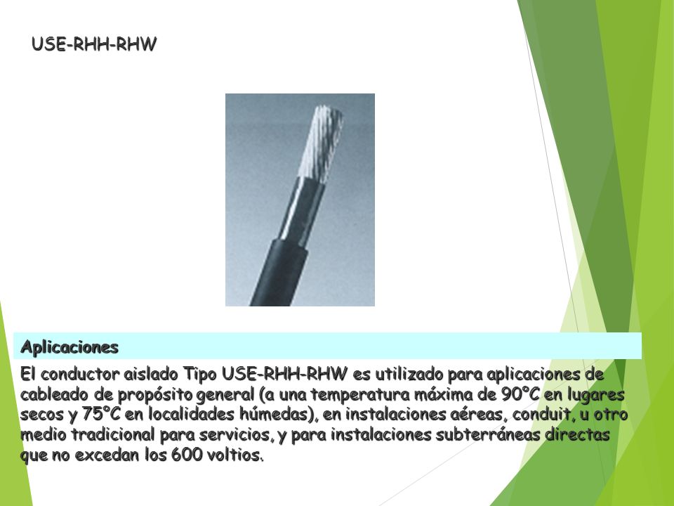 USE-RHH-RHW Aplicaciones.