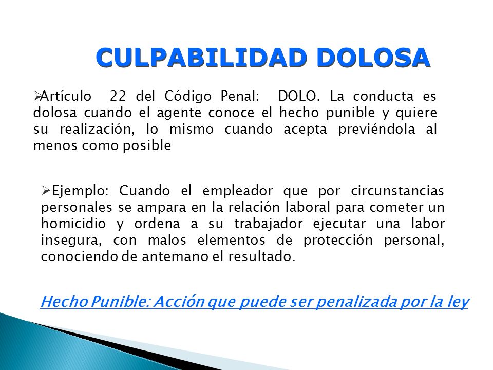 Hecho Punible: Acción que puede ser penalizada por la ley