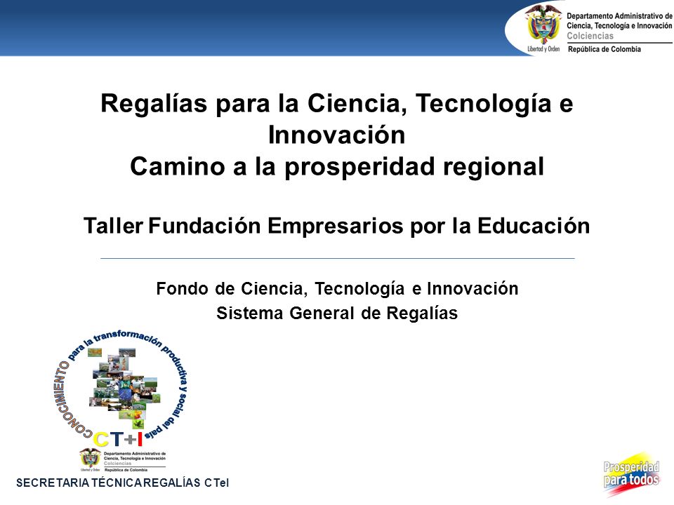 Fondo de Ciencia, Tecnología e Innovación Sistema General de Regalías