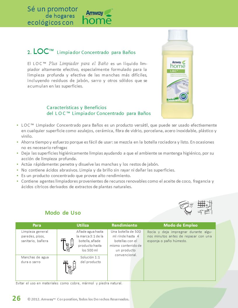 26 © AmwayTM Corporation, Todos los Derechos Reservados.