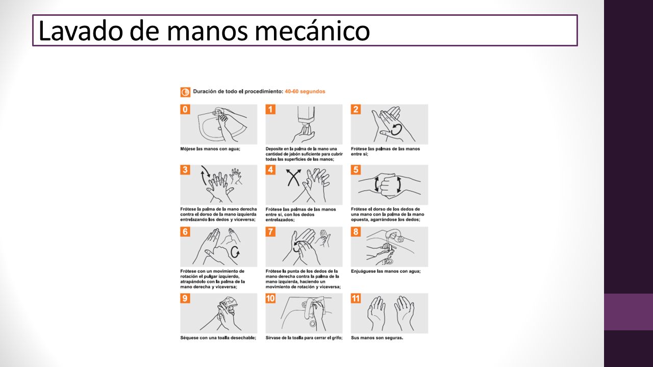 Lavado de manos mecánico