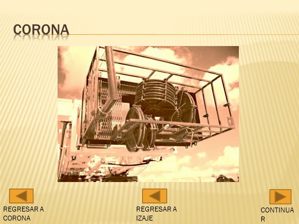 CORONA REGRESAR A CORONA REGRESAR A IZAJE CONTINUAR