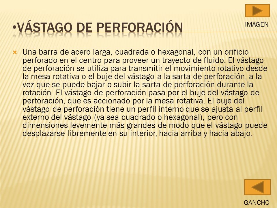 Vástago de perforación