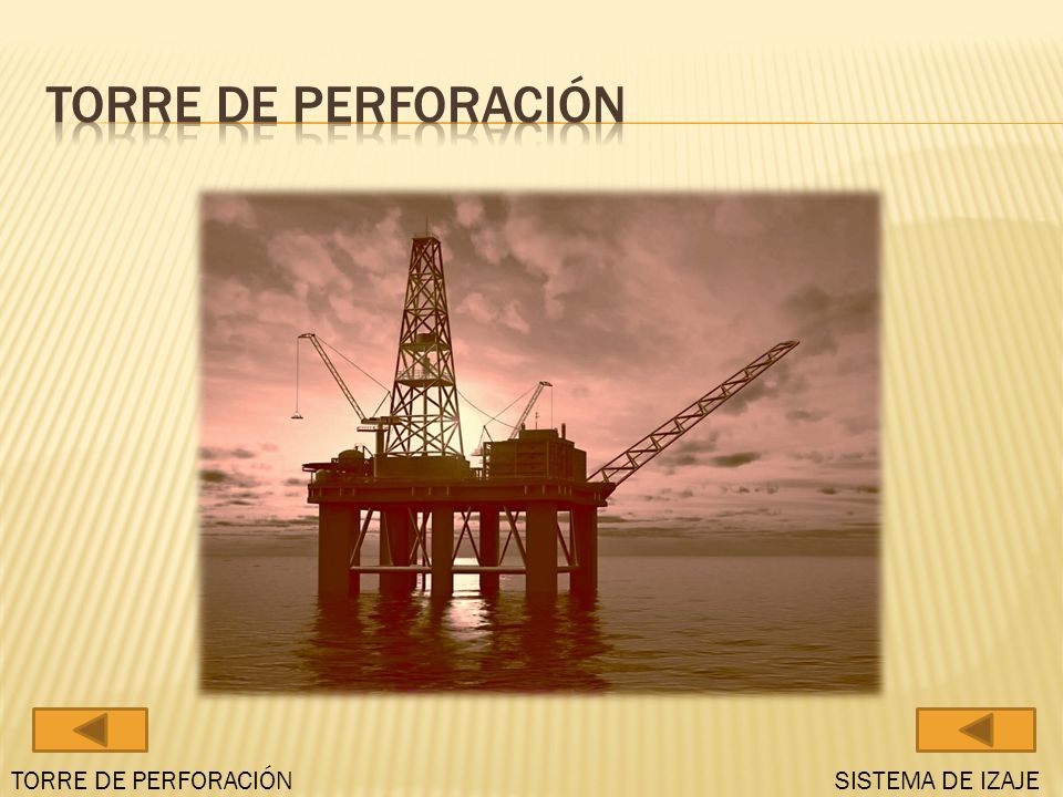 Torre de perforación TORRE DE PERFORACIÓN SISTEMA DE IZAJE
