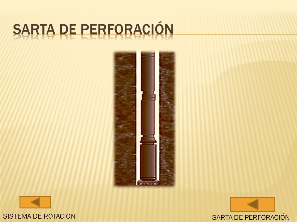 Sarta de perforación SISTEMA DE ROTACION SARTA DE PERFORACIÓN