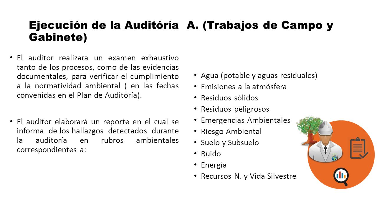 Ejecución de la Auditóría A. (Trabajos de Campo y Gabinete)
