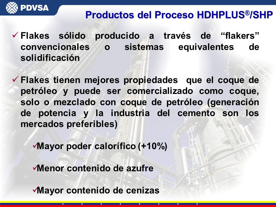 Productos del Proceso HDHPLUS®/SHP