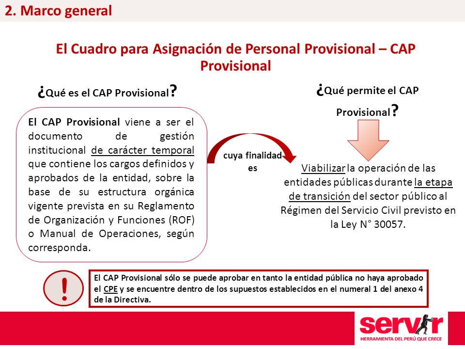 El Cuadro para Asignación de Personal Provisional – CAP Provisional