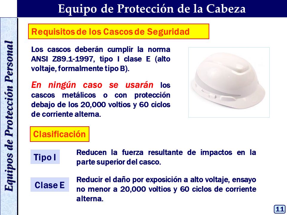 Equipo de Protección de la Cabeza Equipos de Protección Personal
