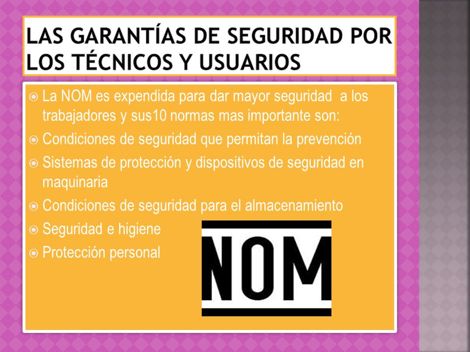 Las garantías de seguridad por los técnicos y usuarios