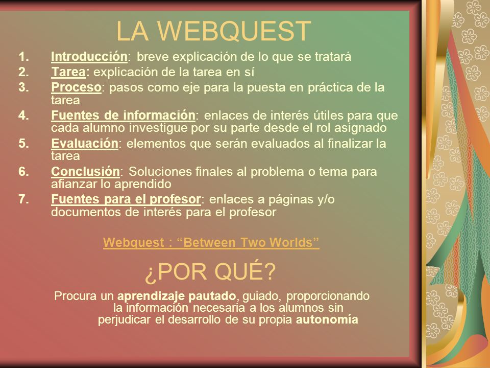 Webquest : Between Two Worlds
