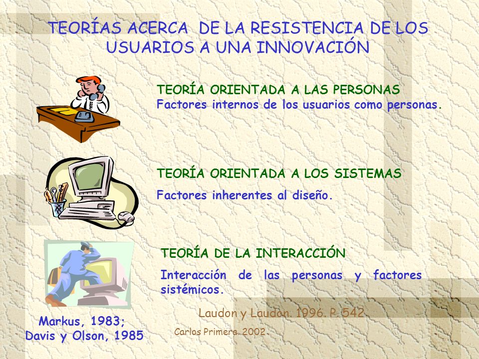 TEORÍAS ACERCA DE LA RESISTENCIA DE LOS USUARIOS A UNA INNOVACIÓN