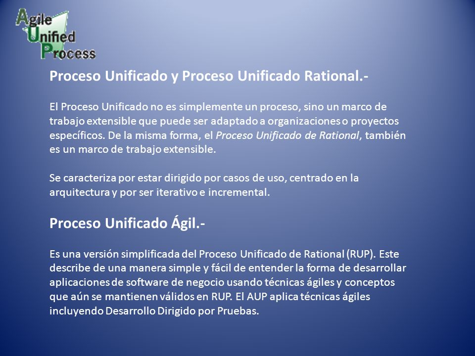 Proceso Unificado y Proceso Unificado Rational.-