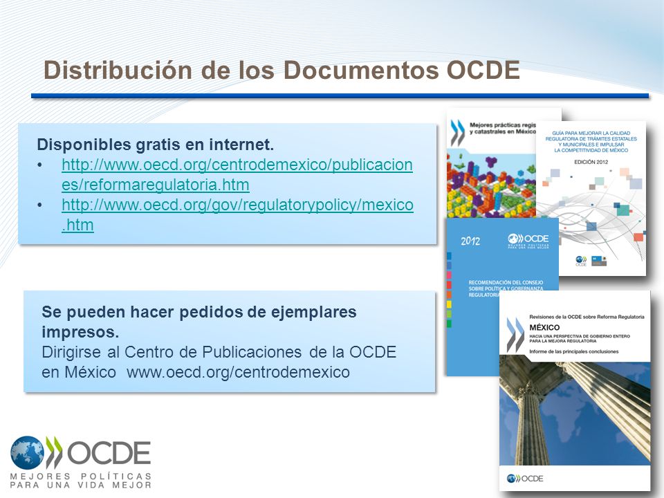 Distribución de los Documentos OCDE