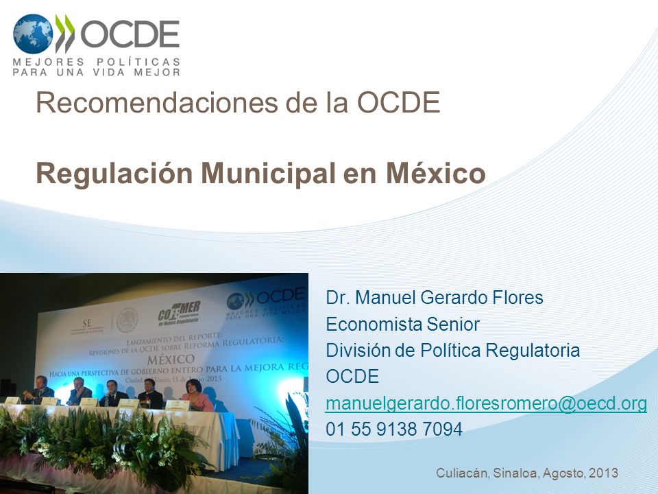 Recomendaciones de la OCDE Regulación Municipal en México