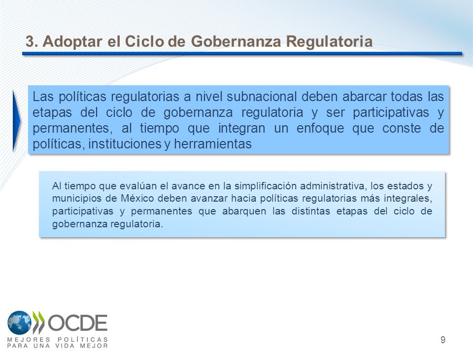 3. Adoptar el Ciclo de Gobernanza Regulatoria