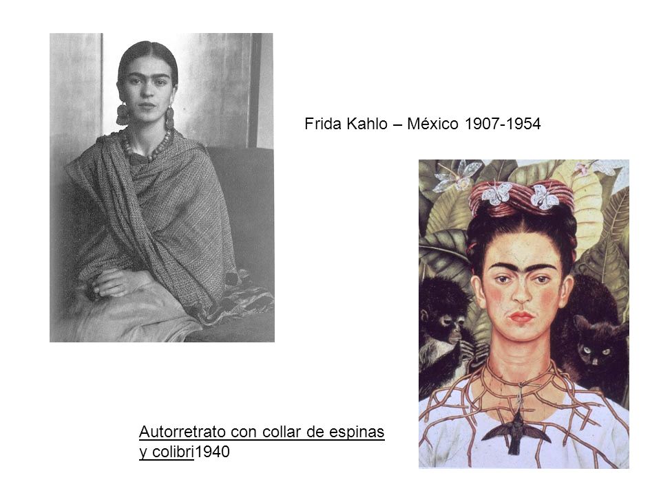 Frida Kahlo – México Autorretrato con collar de espinas y colibri1940