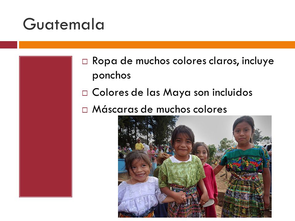 Guatemala Ropa de muchos colores claros, incluye ponchos