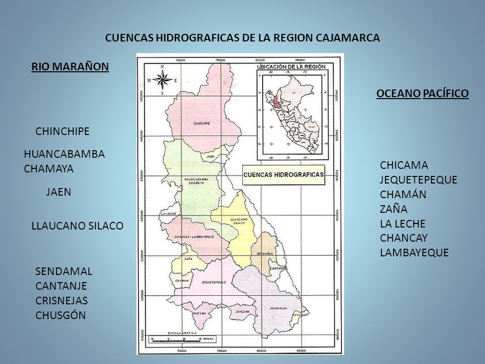 CUENCAS HIDROGRAFICAS DE LA REGION CAJAMARCA