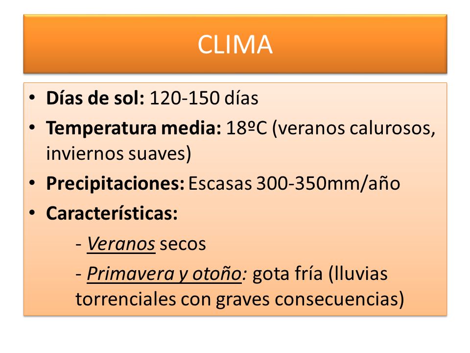 CLIMA Días de sol: días
