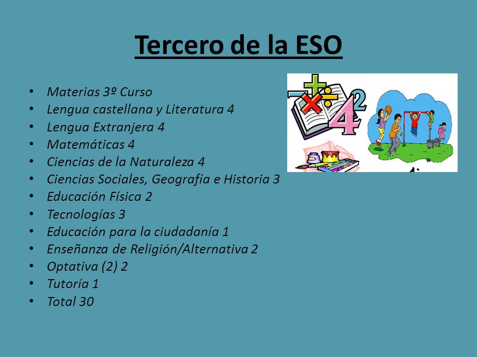 Tercero de la ESO Materias 3º Curso Lengua castellana y Literatura 4