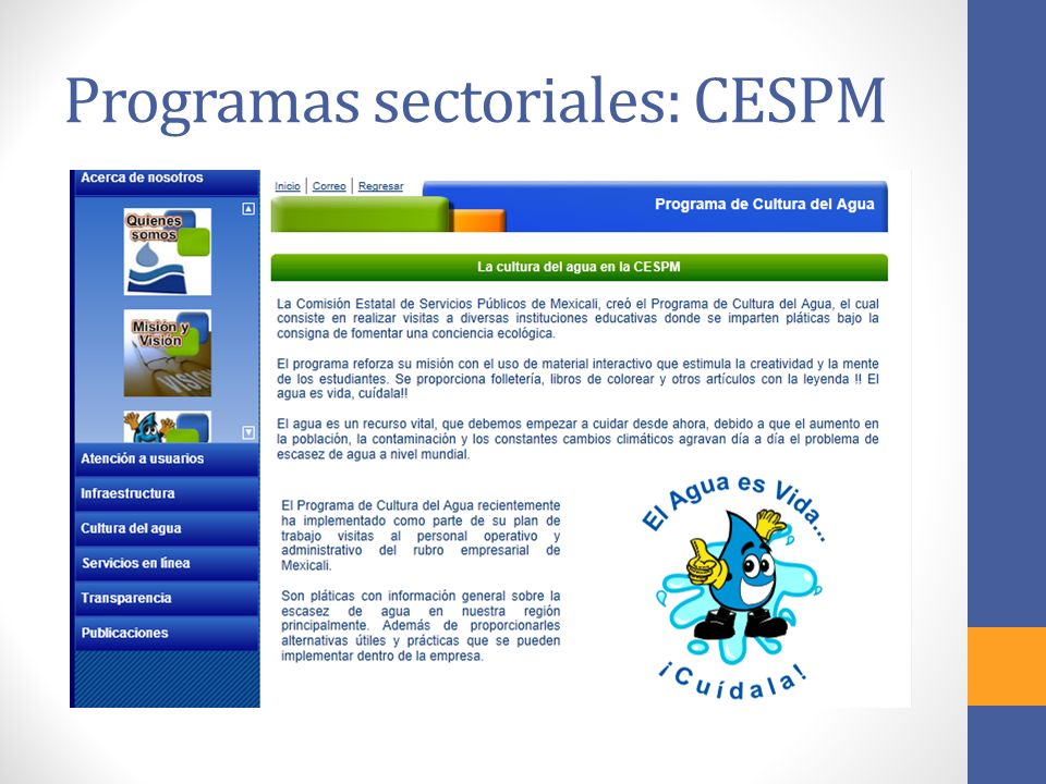 Programas sectoriales: CESPM